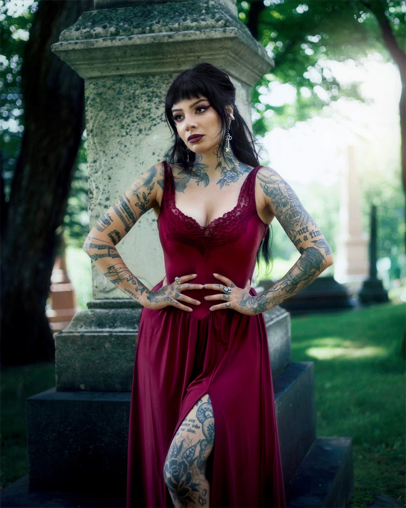 The Lydia - Burgundy - without pockets