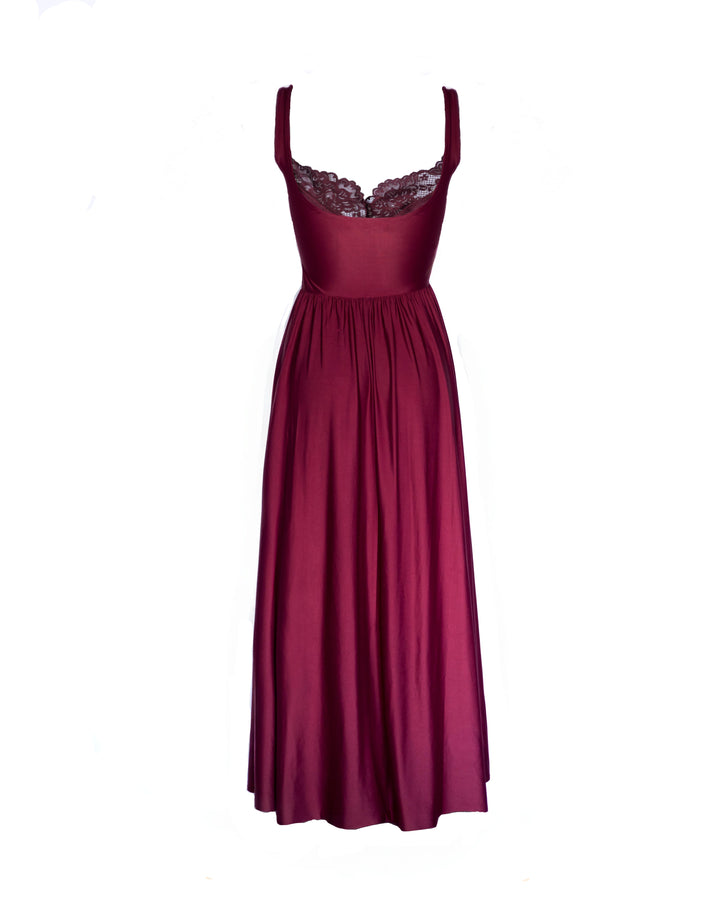 The Lydia Dress in Burgundy