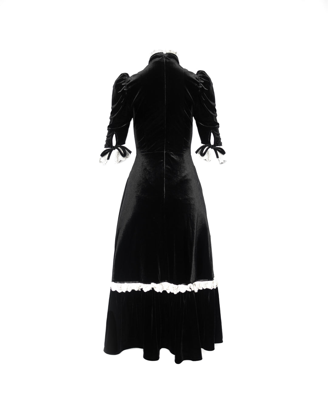 black velvet dress vintage 1940s Silk Coat ALEXANDRA-KING please message us your height The Lucretia Dress | Blackwood