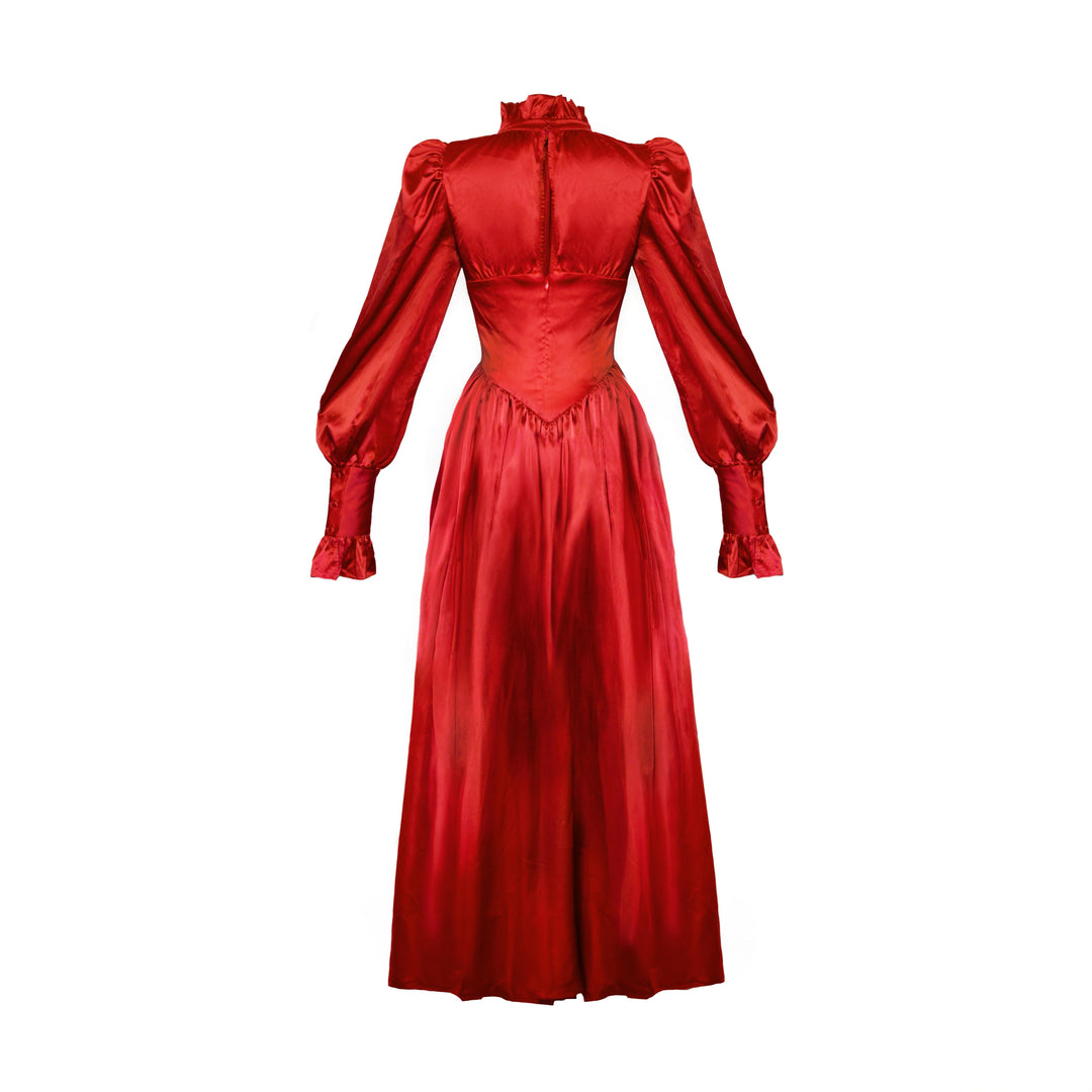 chinese dress ladies Ava Long Sleeve Round Neck Dress – Emma Bleu