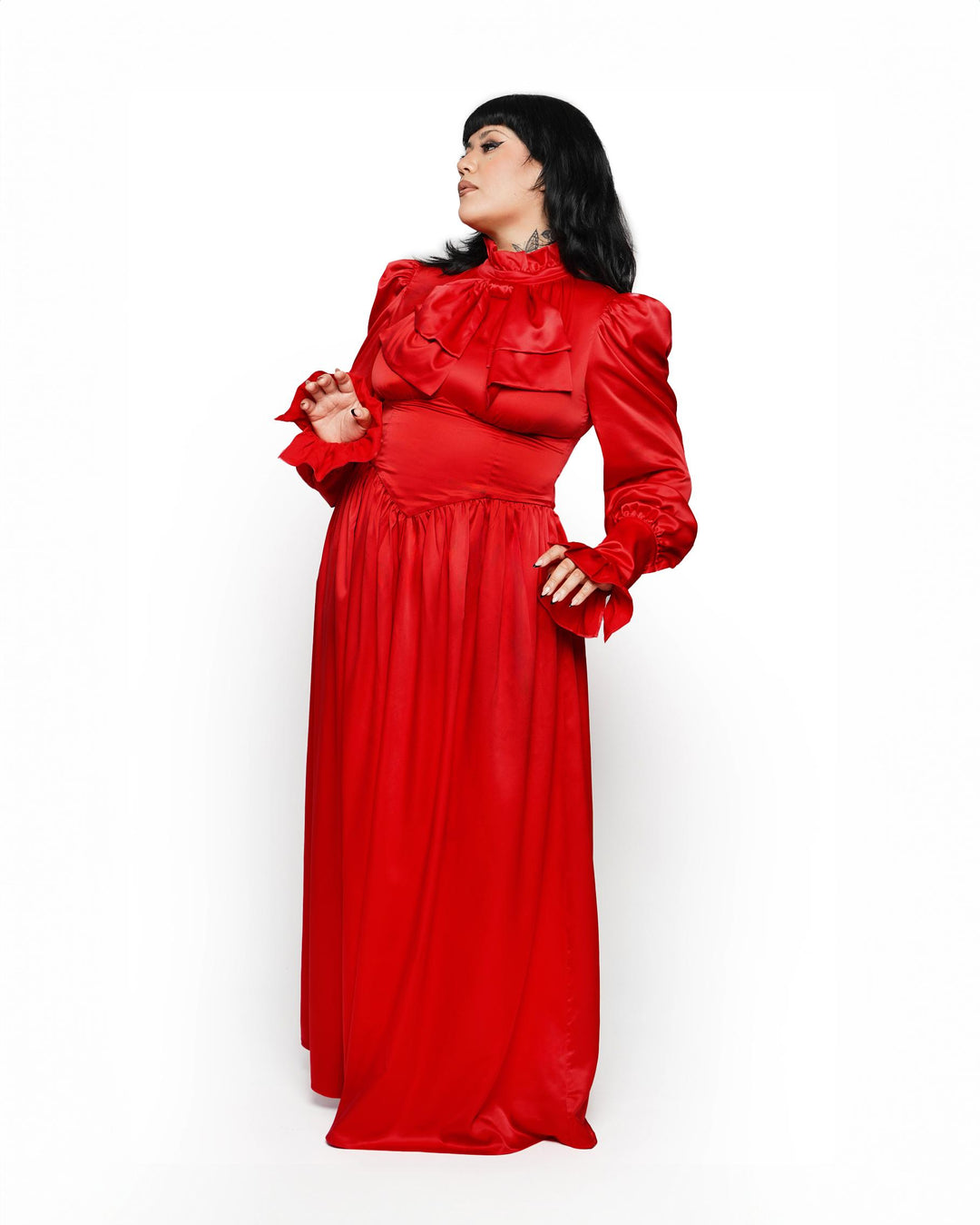 The Emma Dress in Crimson