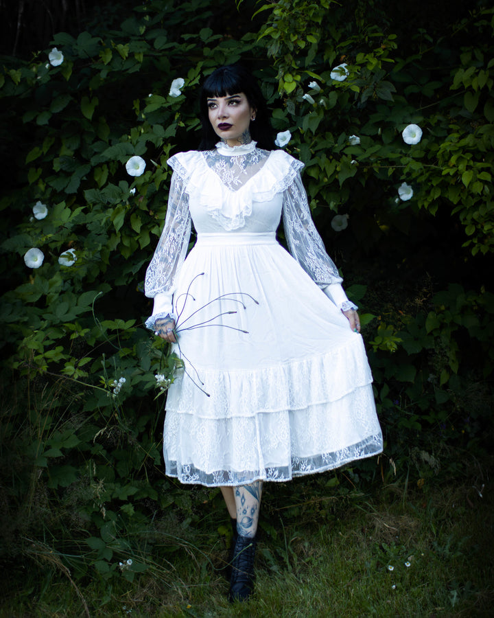 The Dahlia Dress in Ivory
